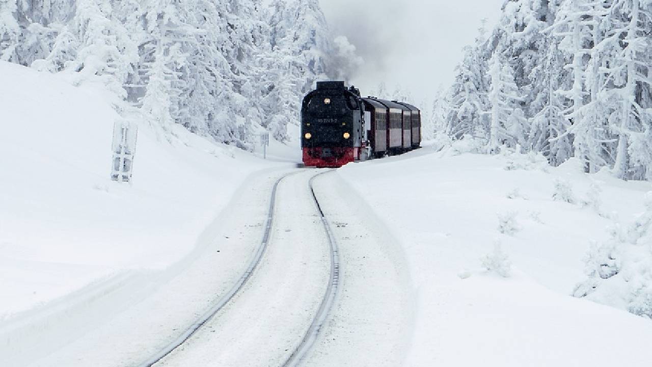 Loughborough students travelling back on the train