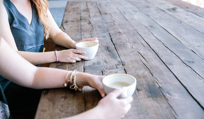 Leicester students chatting at university