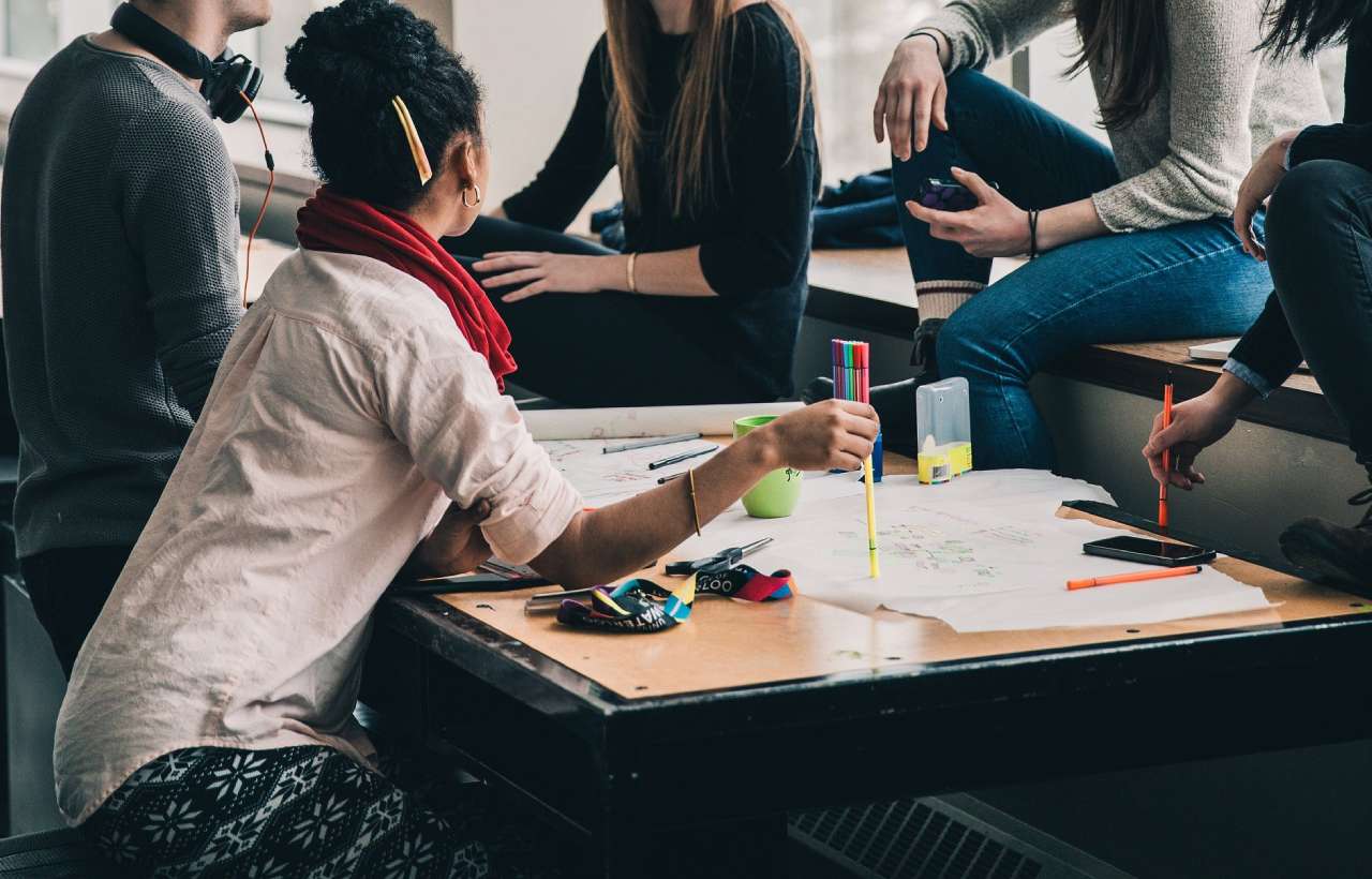 Student at Leicester Student Accommodation in a student group