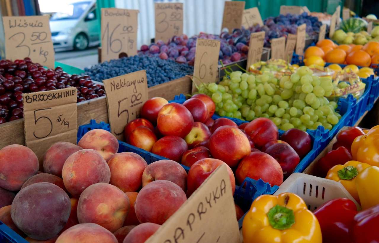 Student at Leicester Student Accommodation shopping at the local market