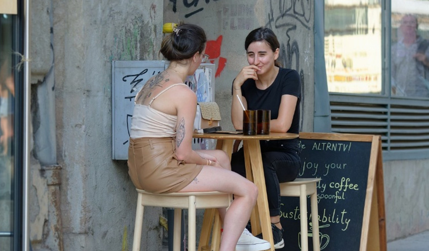 Leicester students relaxing after freshers week