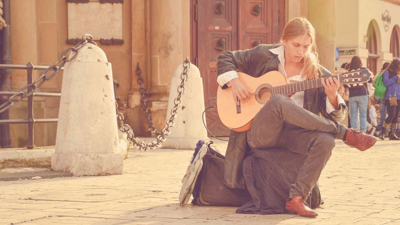 STudents at Loughborough University playing musical instruments