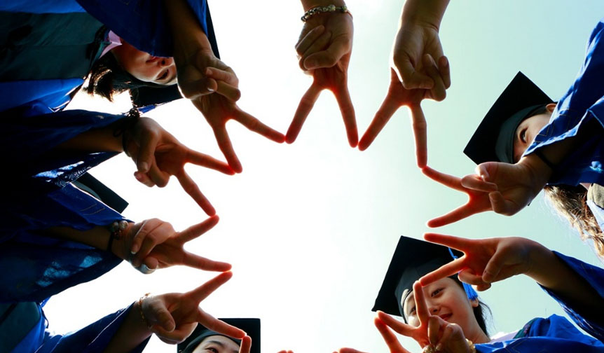 Loughborough students at graduation