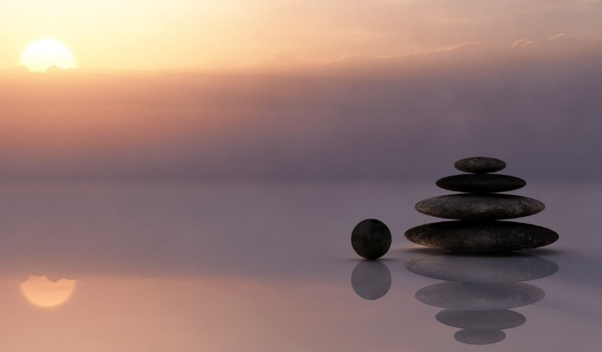 Meditiating painting at Loughborough accommodation meditation room.