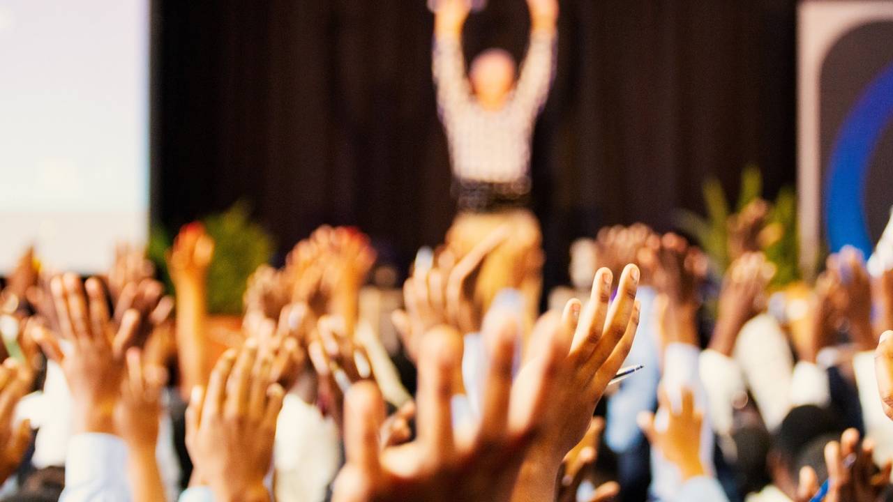 Students doing presentation