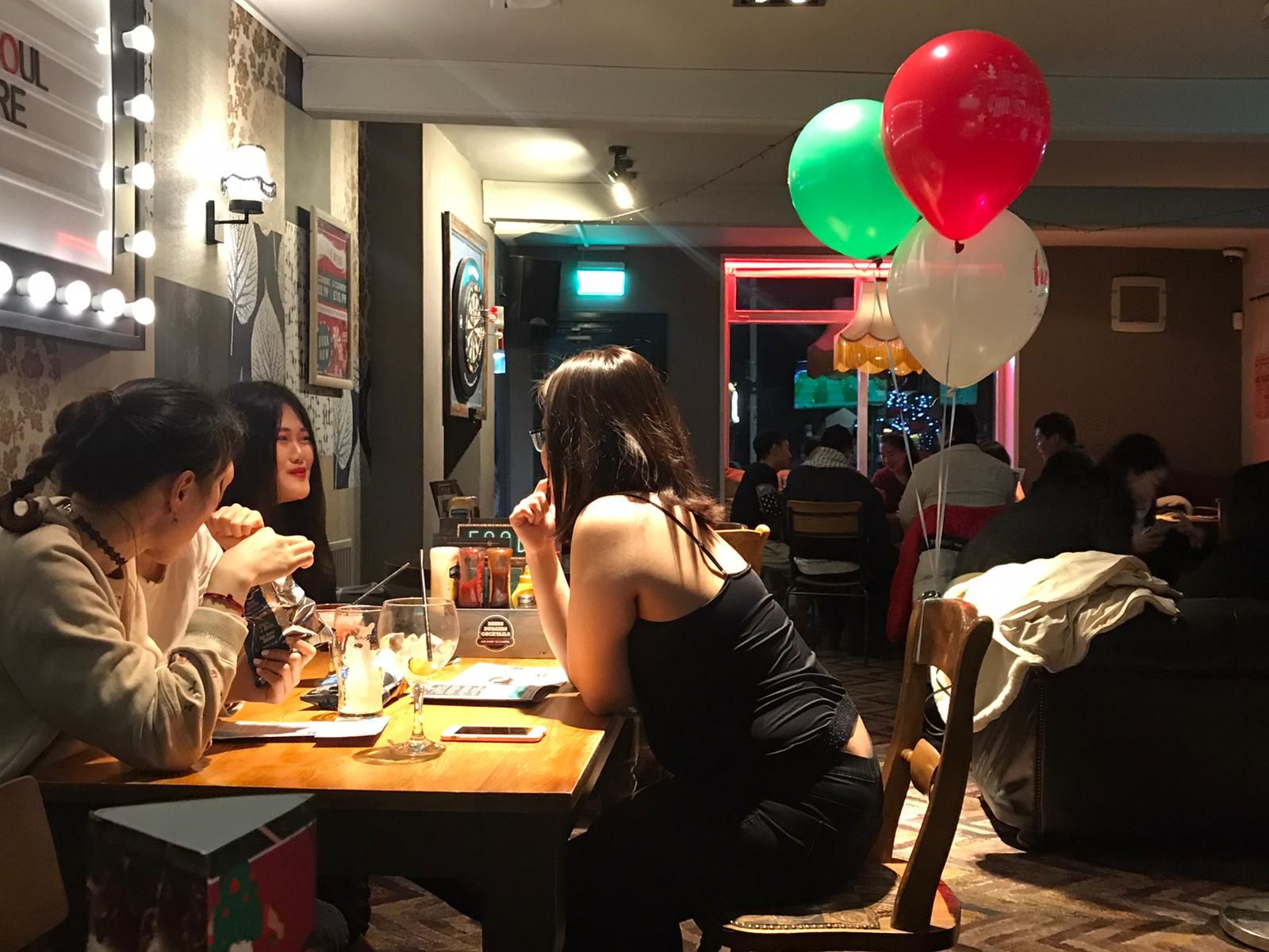 Loughborough Student Christmas Event - Ballons at Kingfishers