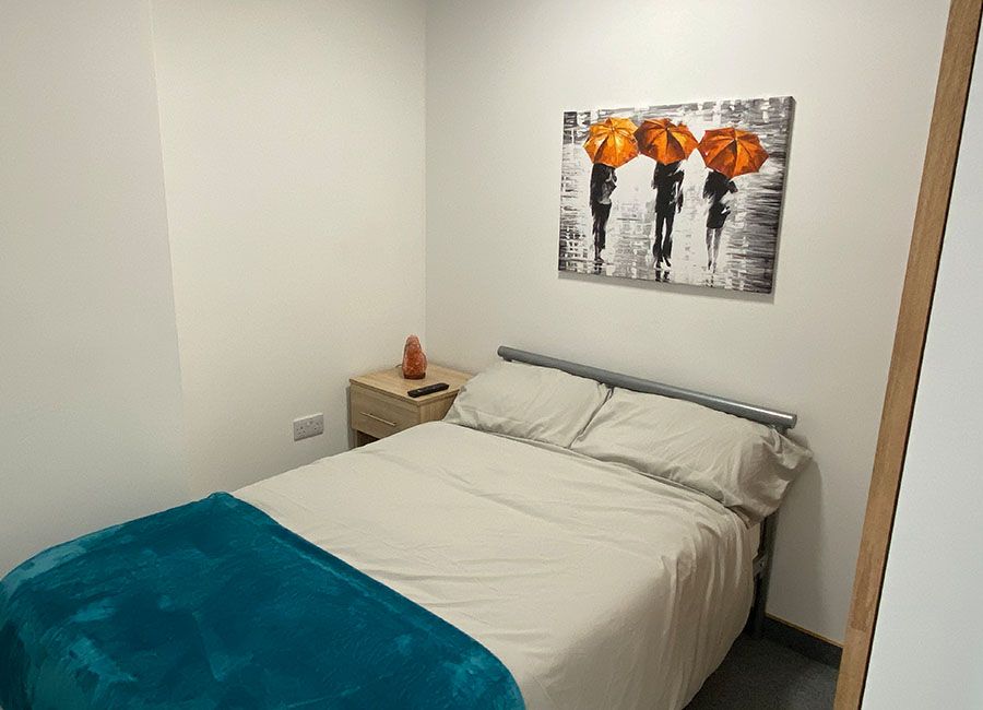 Salisbury Road Leicester Student Accommodation - One Bedroom Flat - Double bed spacious area