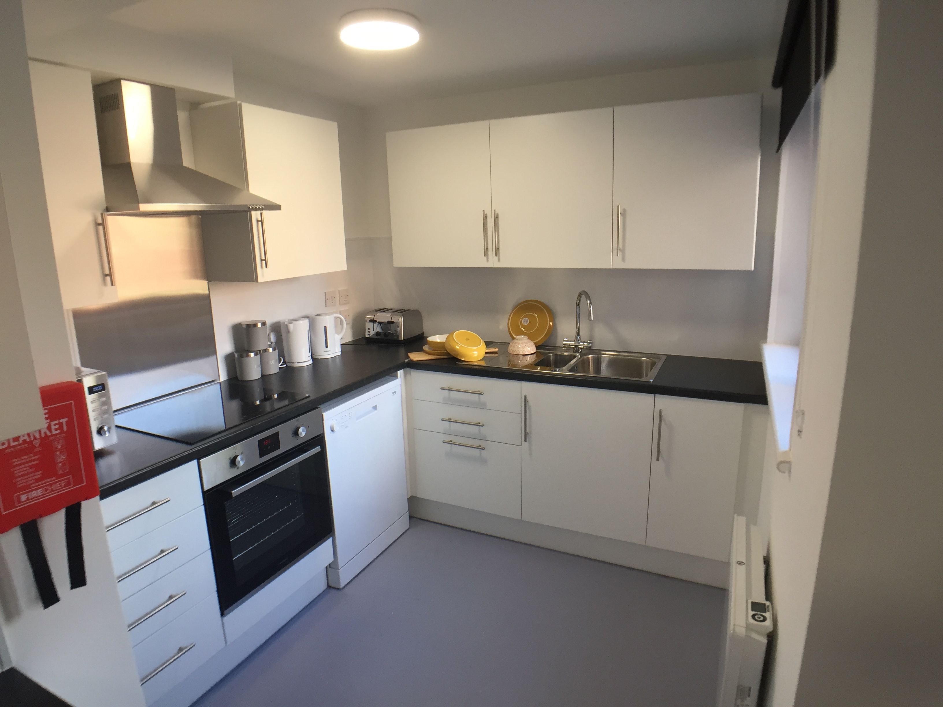 Student Accommodation Loughborough - Shared kitchen with dual fridges