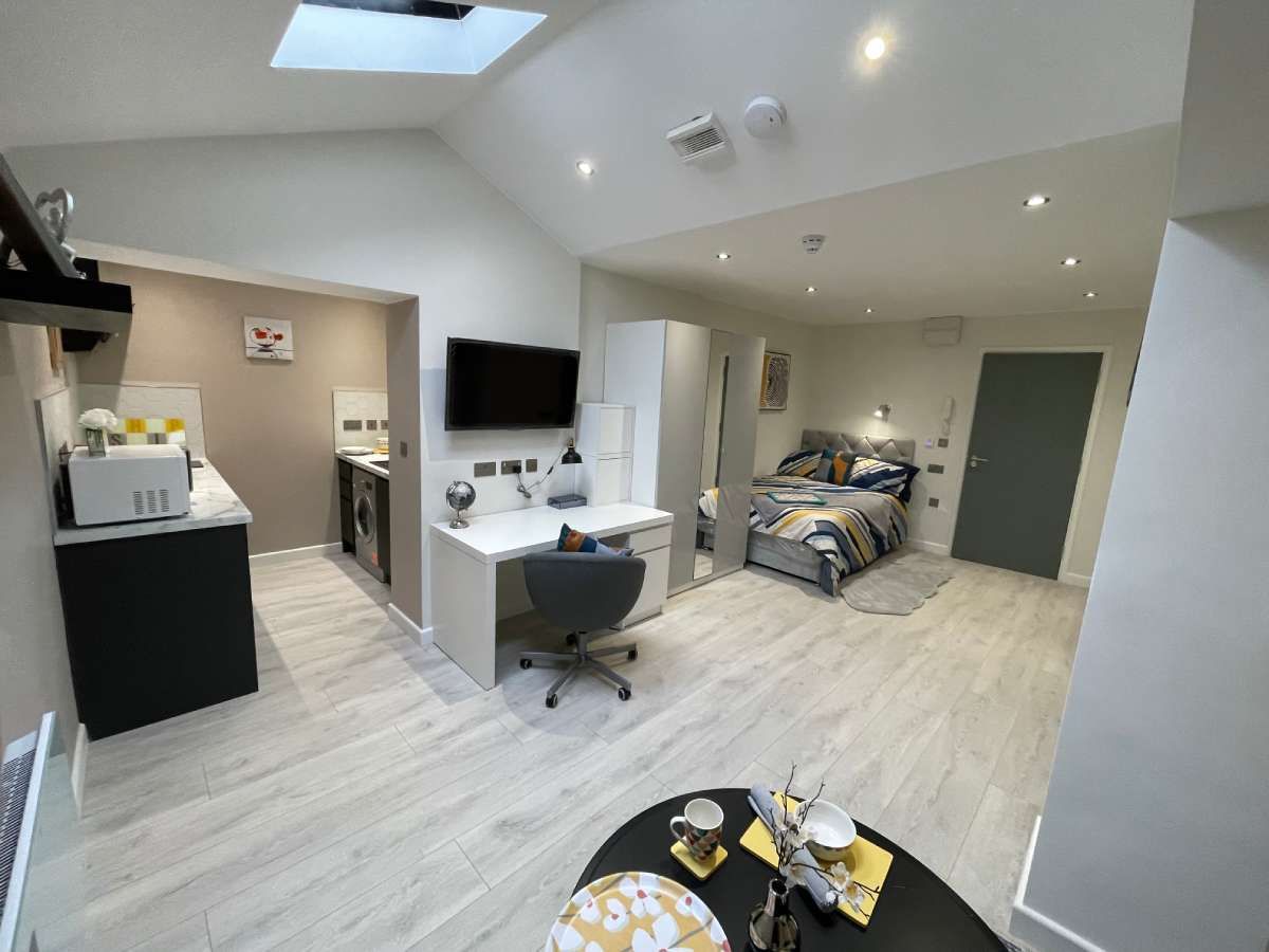 Nottingham student accommodation studio flat open plan