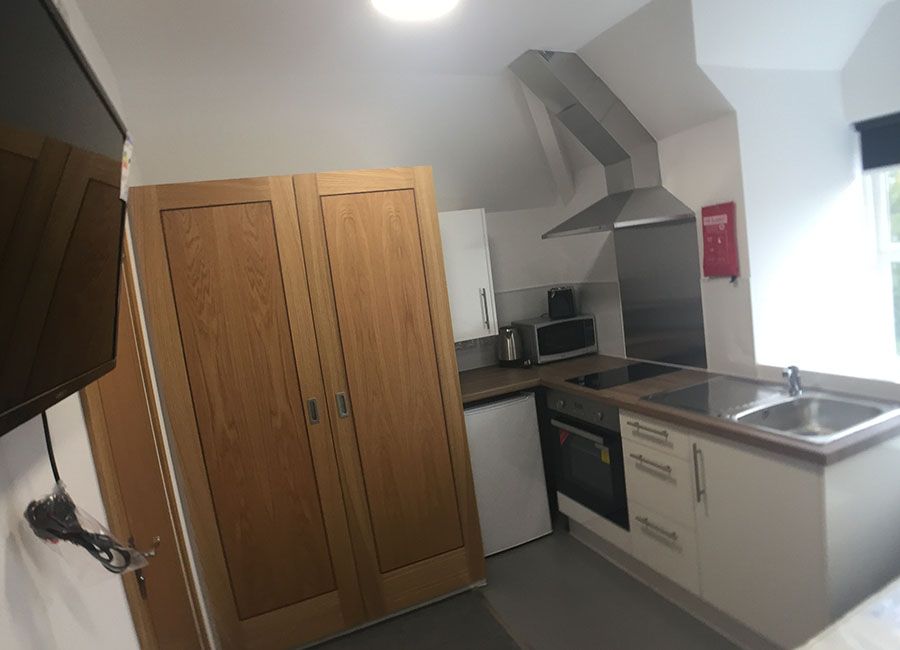 Salisbury Road Leicester Student Accommodation - Standard Studio - Large kitchen area and cupboards