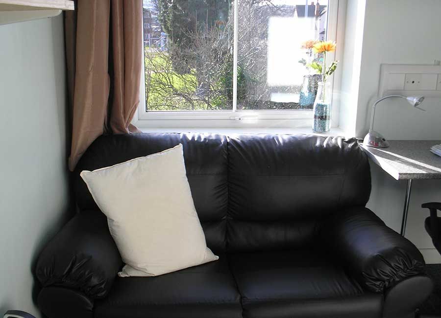 Radmoor House Leicester Student Accommodation - Standard Studios - LArge sofa