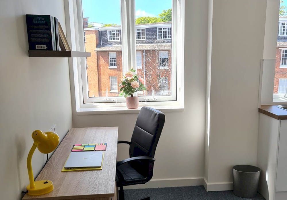 Leicester Student Studio - Student desk workspace