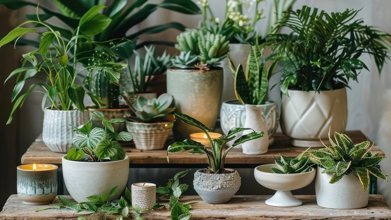 Nottingham Student Accommodation rooms with a selection of plants