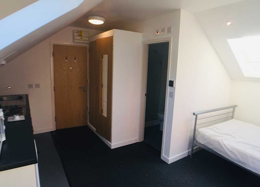 Radmoor House Leicester Student Accommodation - Standard Studios - Storage area with cupboard